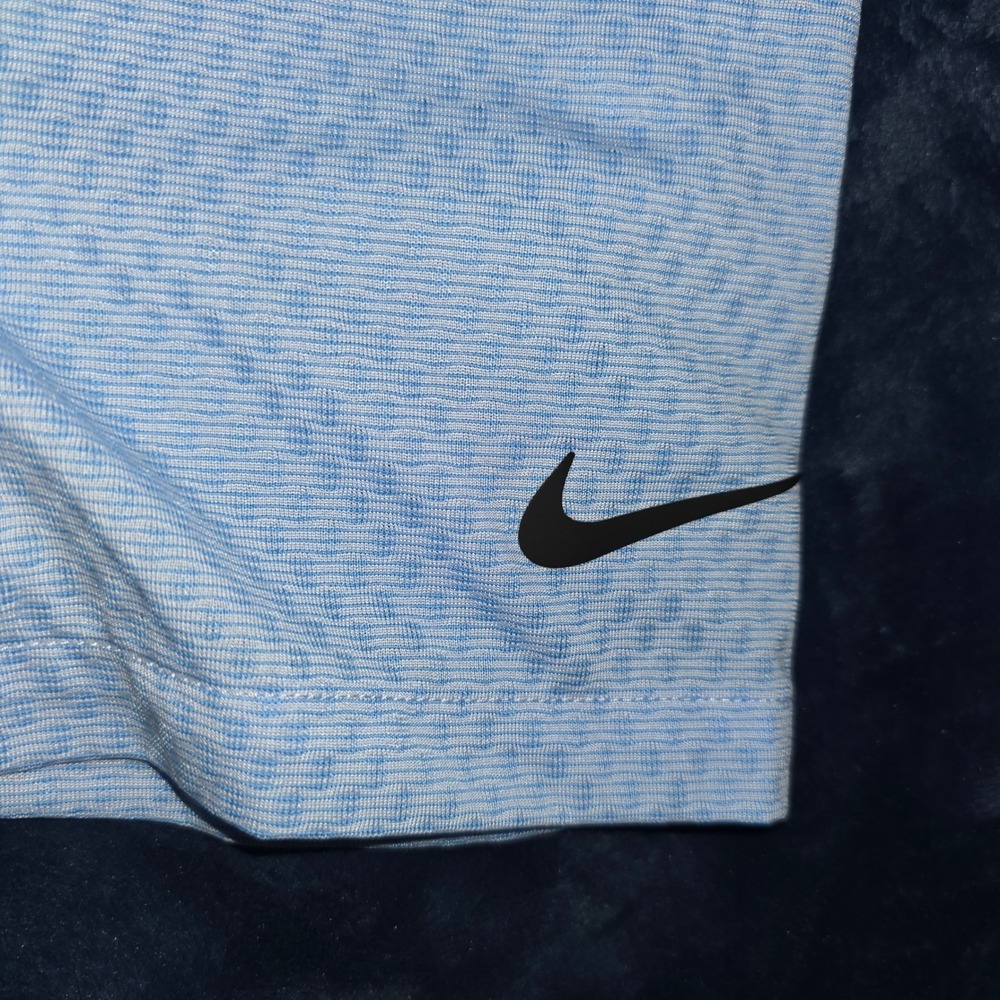 Nike Dri-FIT Polo Shirt Mens 3XL Blue Textured Golf Performance Top - Picture 5 of 16